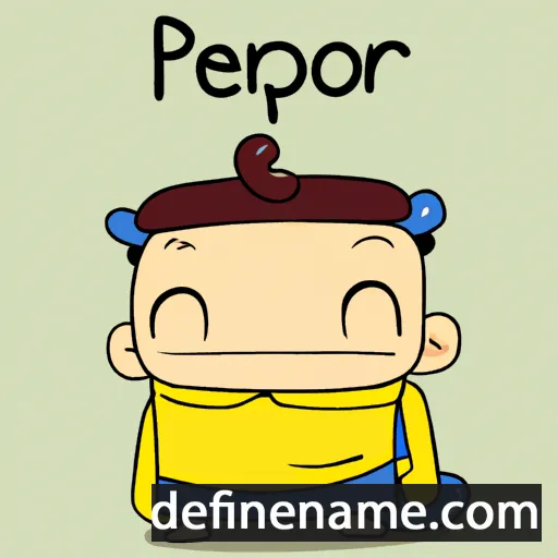 cartoon of the name Peerapol