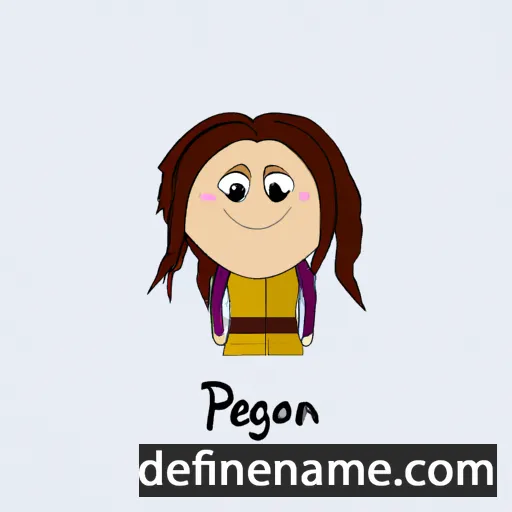 cartoon of the name Pegah