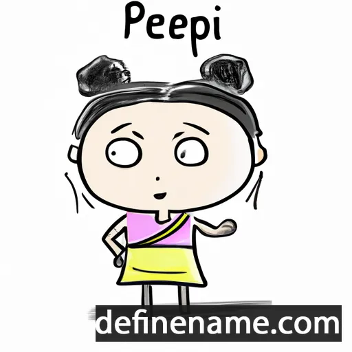 cartoon of the name Peibing