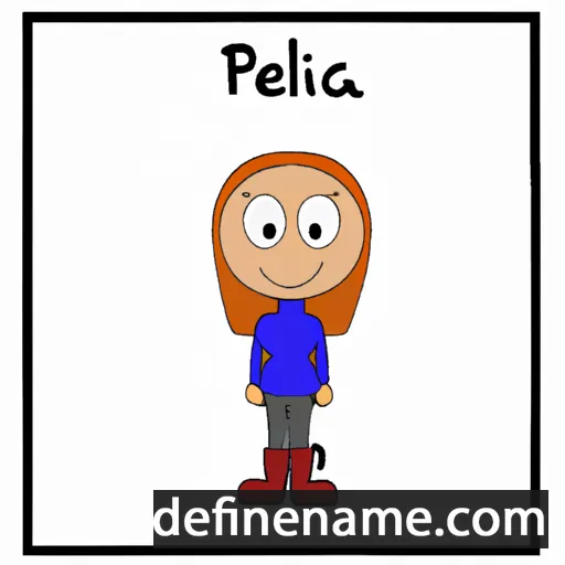 cartoon of the name Pelcia