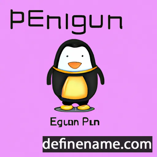 cartoon of the name Pengjuan