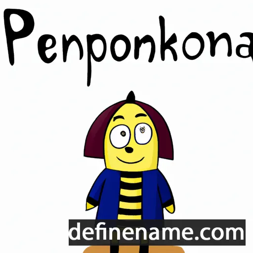 cartoon of the name Penikona