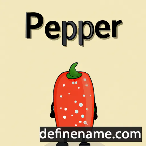 cartoon of the name Pepper