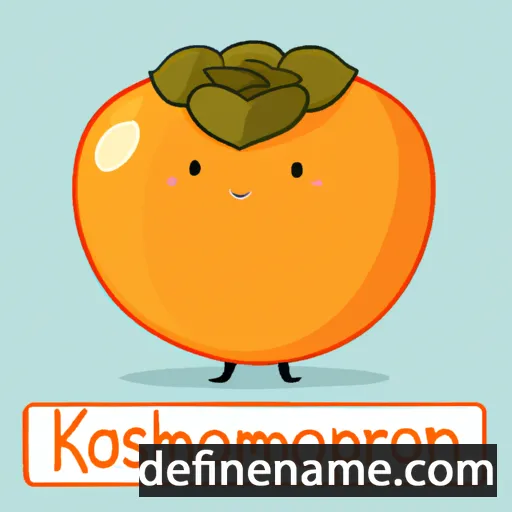 cartoon of the name Persimmon