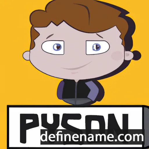 cartoon of the name Peyson