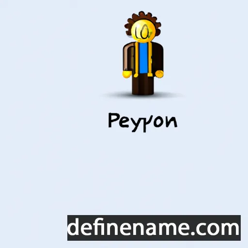 cartoon of the name Peytin