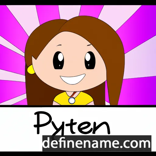 cartoon of the name Peytynn