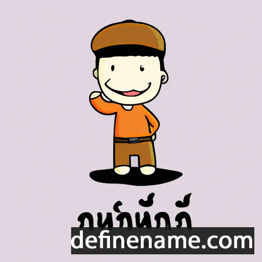 cartoon of the name Phanuphat