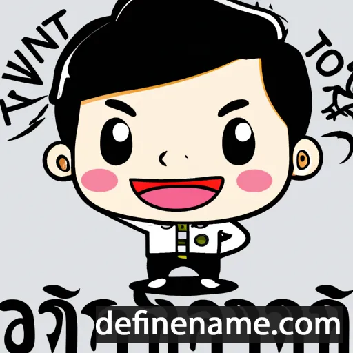 cartoon of the name Phatsakorn