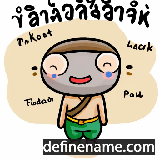 cartoon of the name Phattrasak