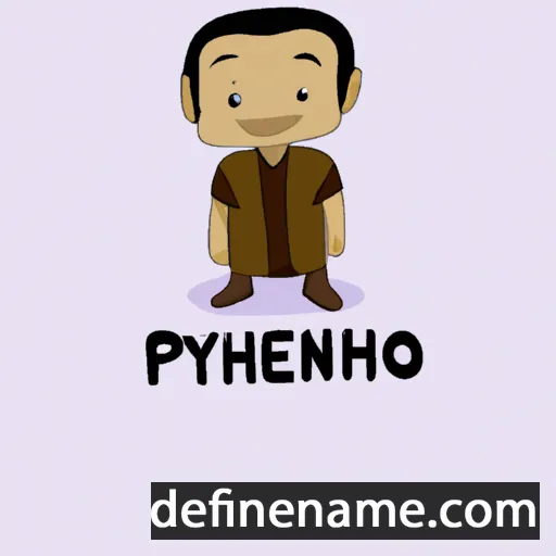 cartoon of the name Phenyo