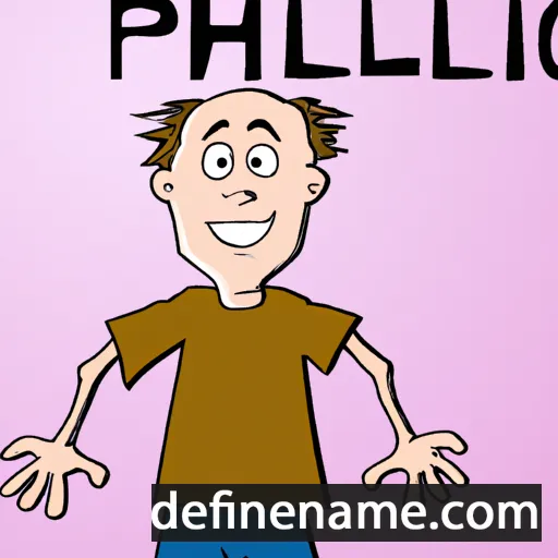 cartoon of the name Phill