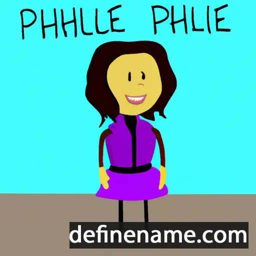 cartoon of the name Philmalene