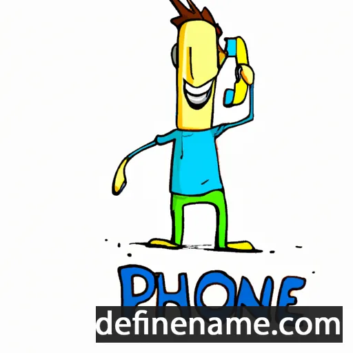 cartoon of the name Phone