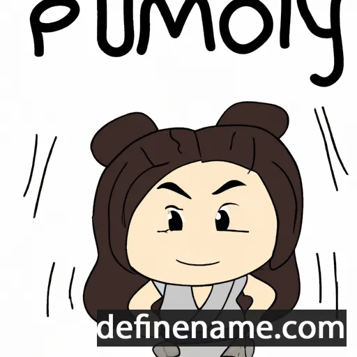 cartoon of the name Phoumy