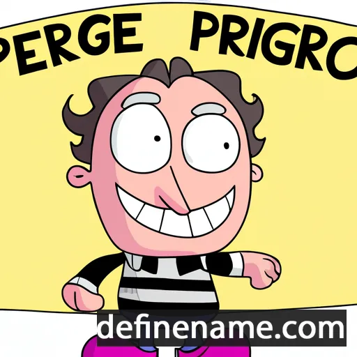 cartoon of the name Piergiorgio