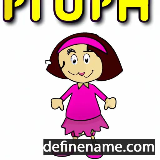 cartoon of the name Pihu