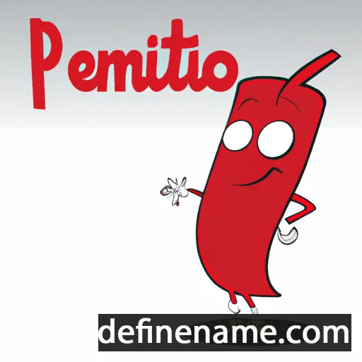 cartoon of the name Pimenta