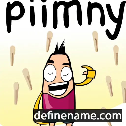 cartoon of the name Pinmany