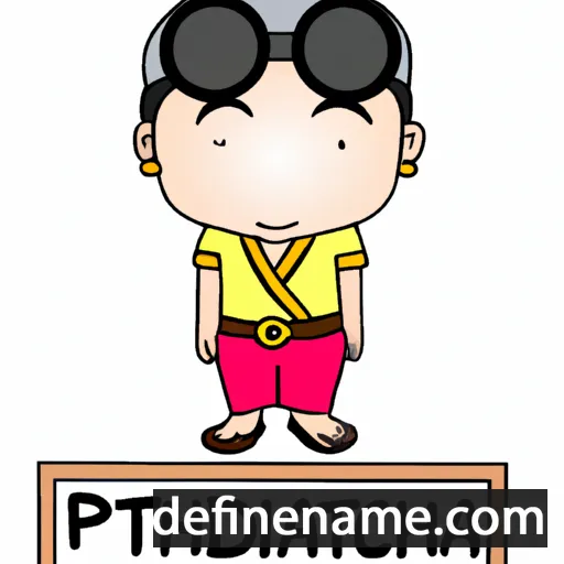 cartoon of the name Pitchayatida