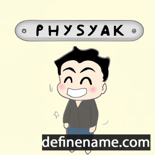 cartoon of the name Piyasak