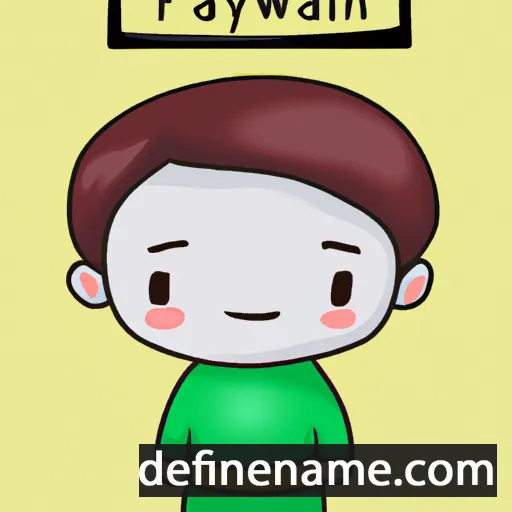 cartoon of the name Piyawan