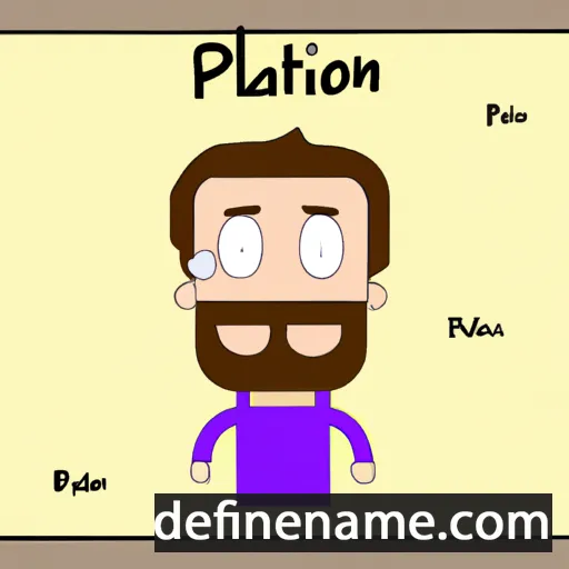 cartoon of the name Platón