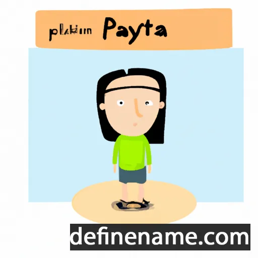 cartoon of the name Platya