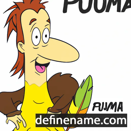 cartoon of the name Pluma