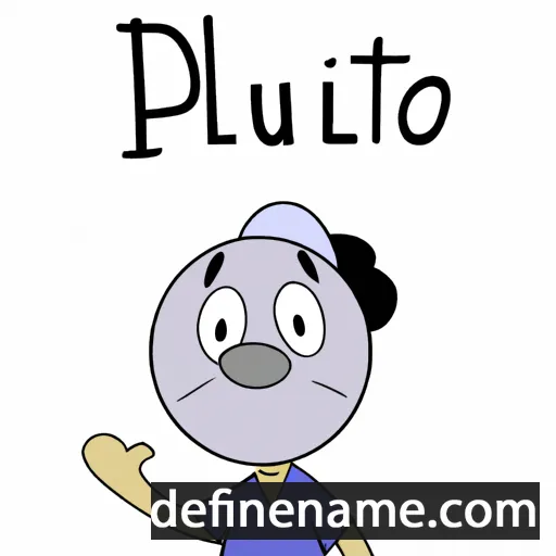 cartoon of the name Plutão