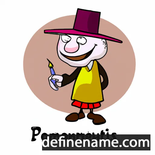 cartoon of the name Poemenius