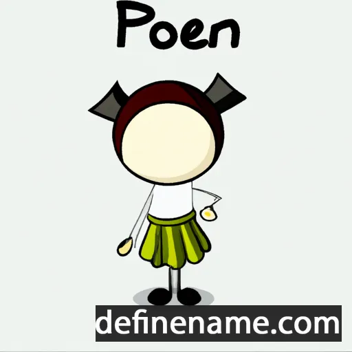 cartoon of the name Poerani