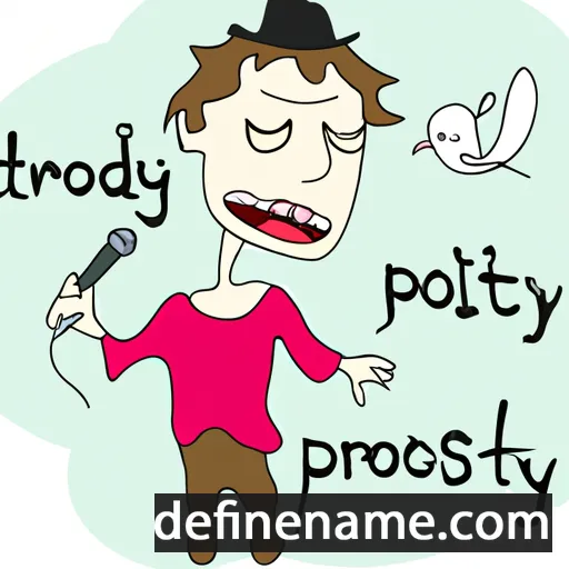 cartoon of the name Poetry