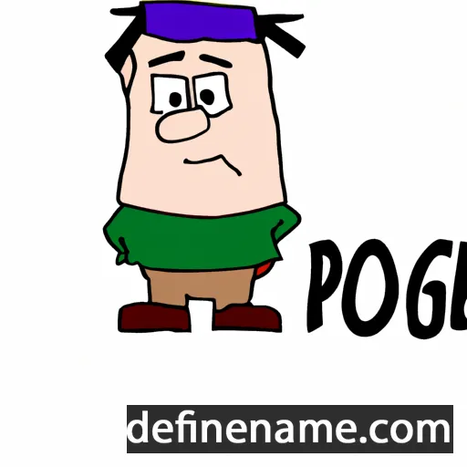 cartoon of the name Pogue