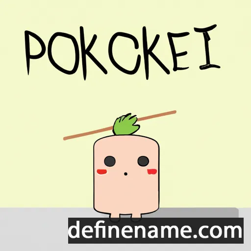 cartoon of the name Pokkii