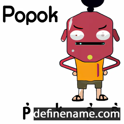 cartoon of the name Pokpak