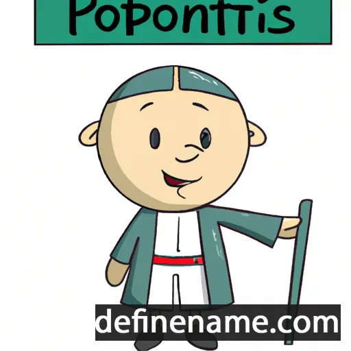 cartoon of the name Pontianus