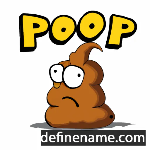 cartoon of the name Poo