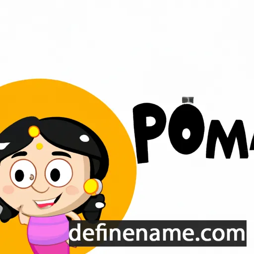 cartoon of the name Poonam