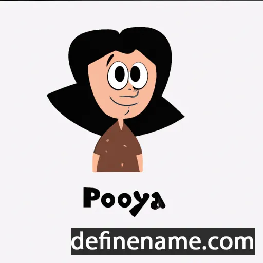 cartoon of the name Poorya