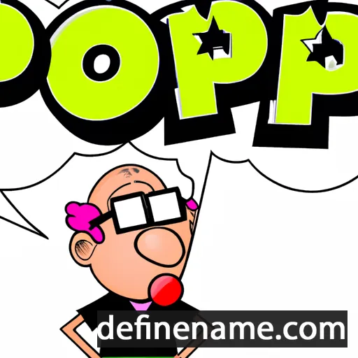 cartoon of the name Pop