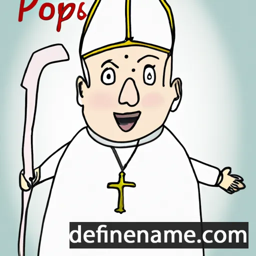 cartoon of the name Pope