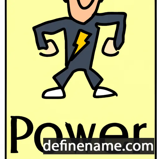 cartoon of the name Powerful