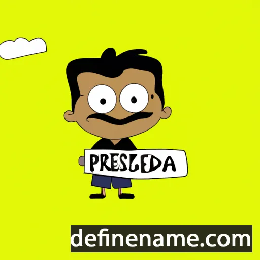 cartoon of the name Pradeesh