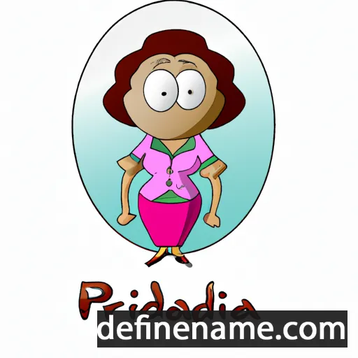 cartoon of the name Pradelia