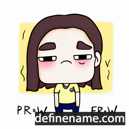 cartoon of the name Praew