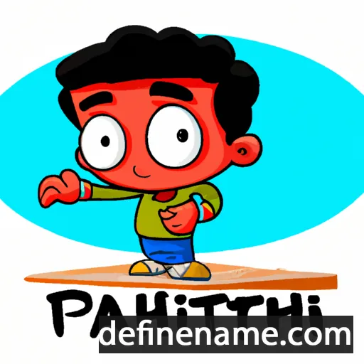 cartoon of the name Prajith