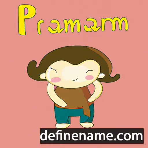 cartoon of the name Pramarn