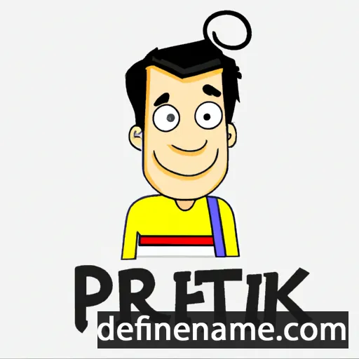 cartoon of the name Prateik