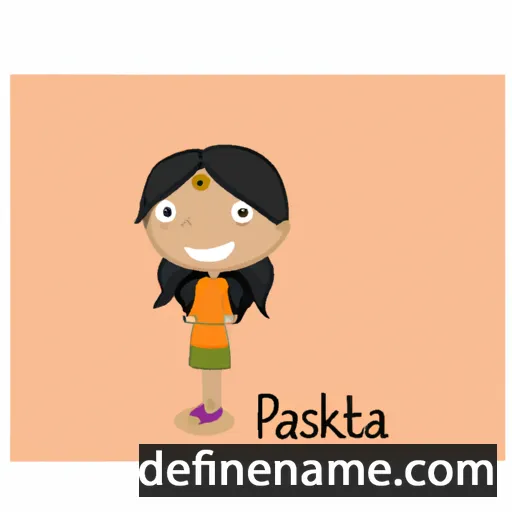 cartoon of the name Pratiksha